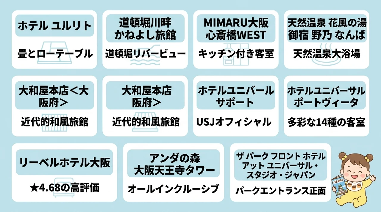 赤ちゃん連れに最適な大阪の和室ホテルおすすめ10選