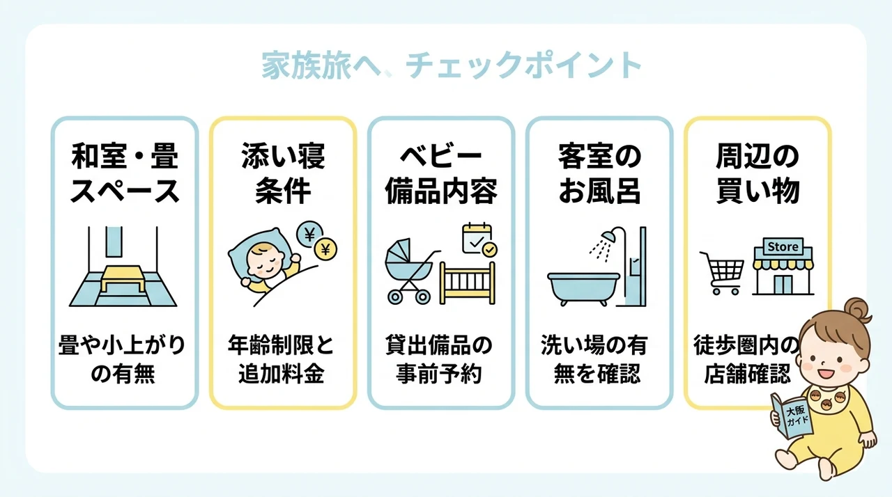 赤ちゃん連れでホテルを選ぶ際の5つのチェックポイント