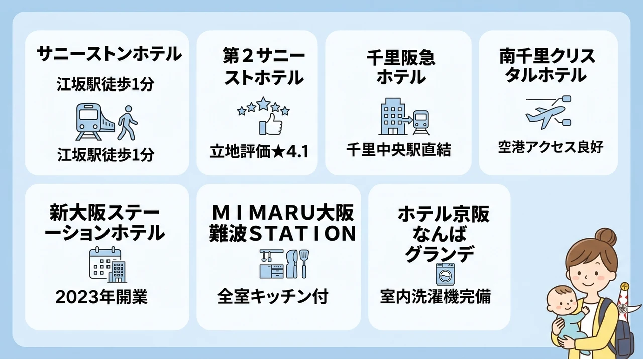 万博記念公園周辺で赤ちゃん連れにおすすめの和室・和洋室があるホテル7選
