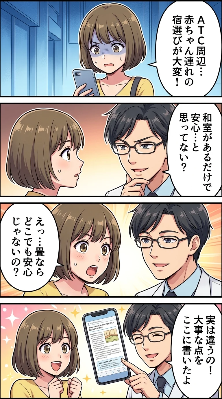 ATC周辺 ホテル 子連れ 和室 赤ちゃん