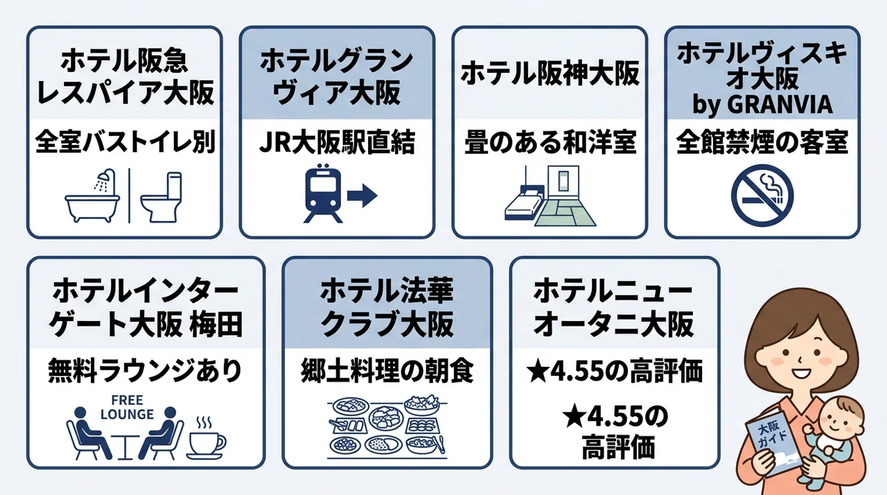 大阪駅周辺で子連れ家族におすすめの和室・和洋室ホテル7選