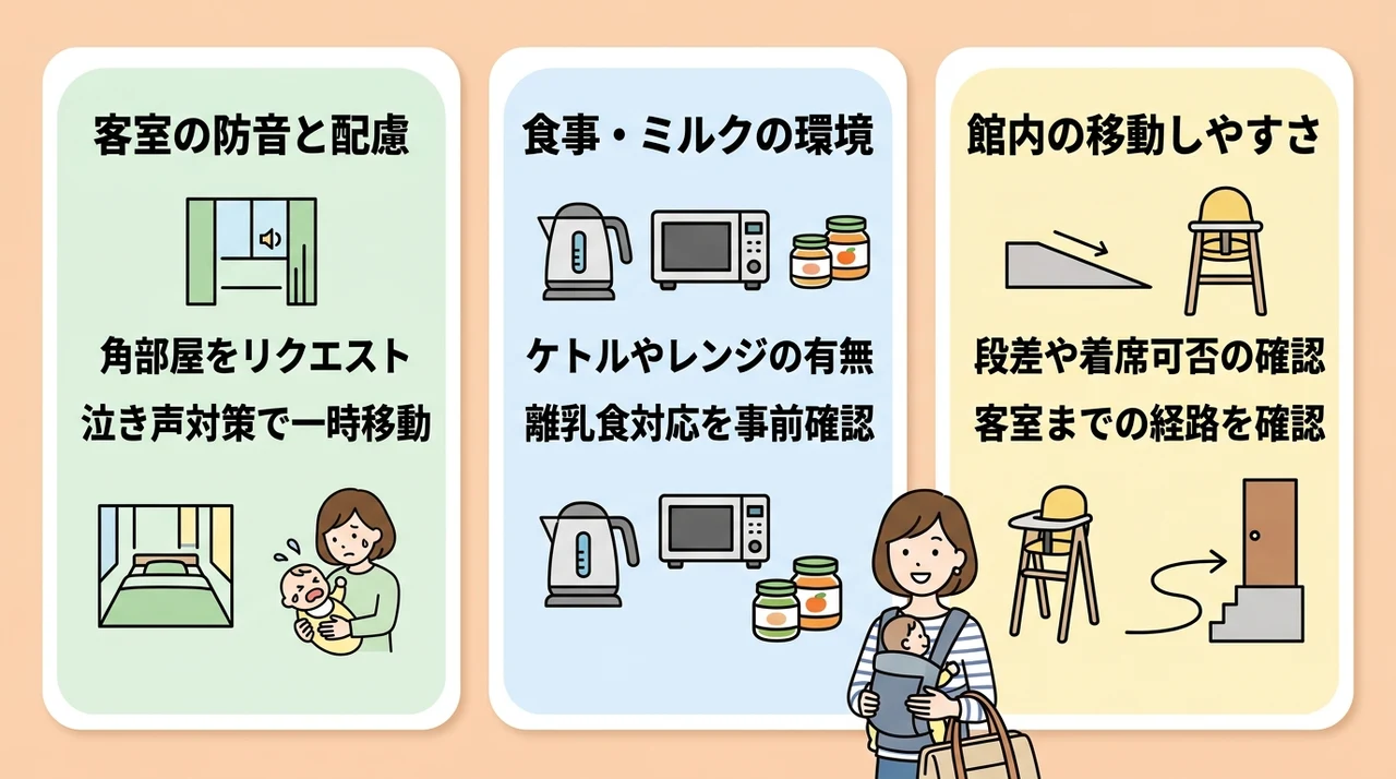 知っておきたい子連れ宿泊の注意点と備え