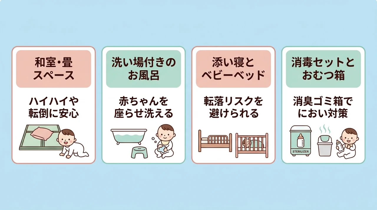 赤ちゃん連れが梅田のホテルを選ぶ際に確認したい4つの設備