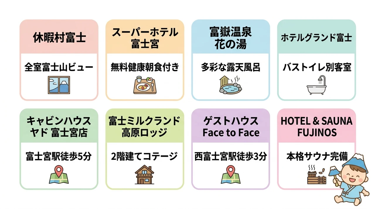 富士宮で赤ちゃん連れにおすすめの和室があるホテル8選