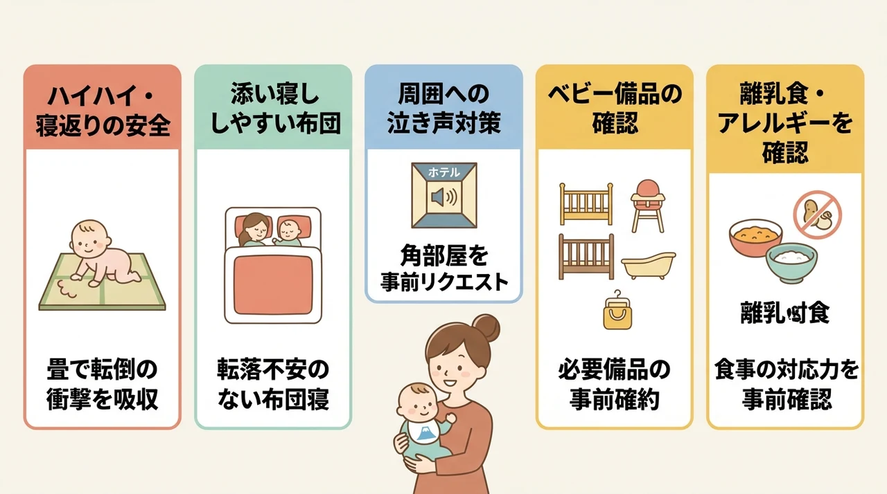 赤ちゃん連れ旅行で和室が必要な理由と選び方