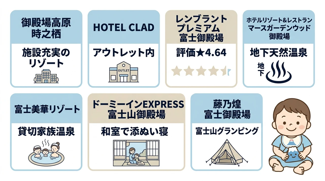 御殿場の赤ちゃん連れにおすすめホテル7選【和室あり】