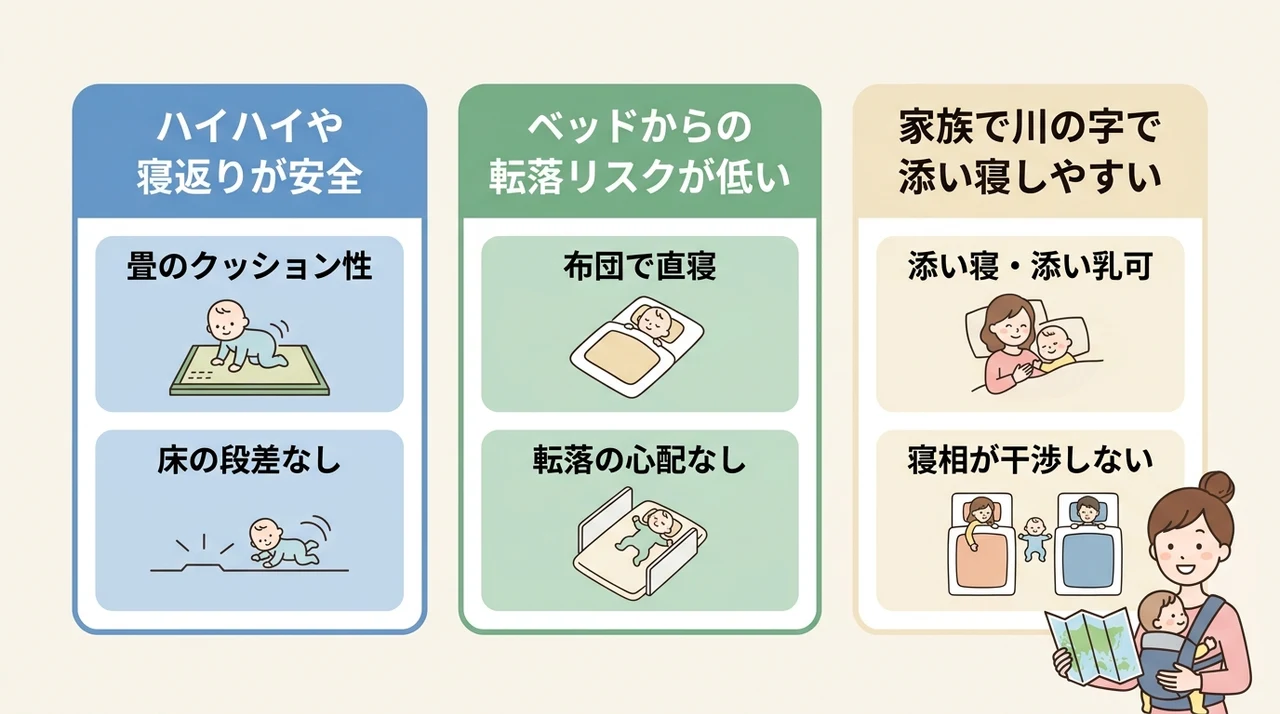 赤ちゃん連れが和室ホテルを選ぶべき3つの理由