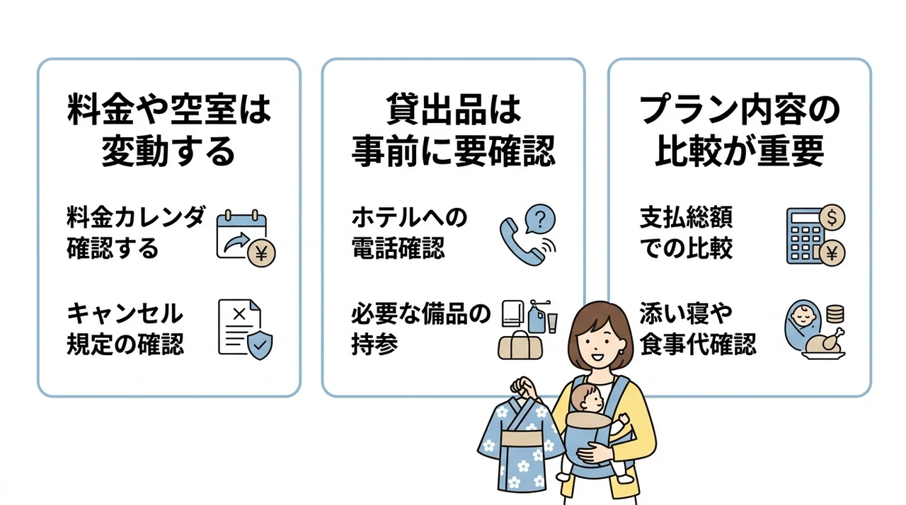 子連れ宿泊予約で後悔しないための注意点