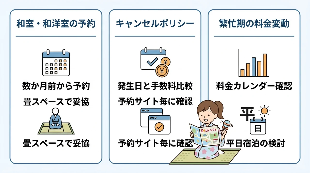 予約前に知っておきたい注意点