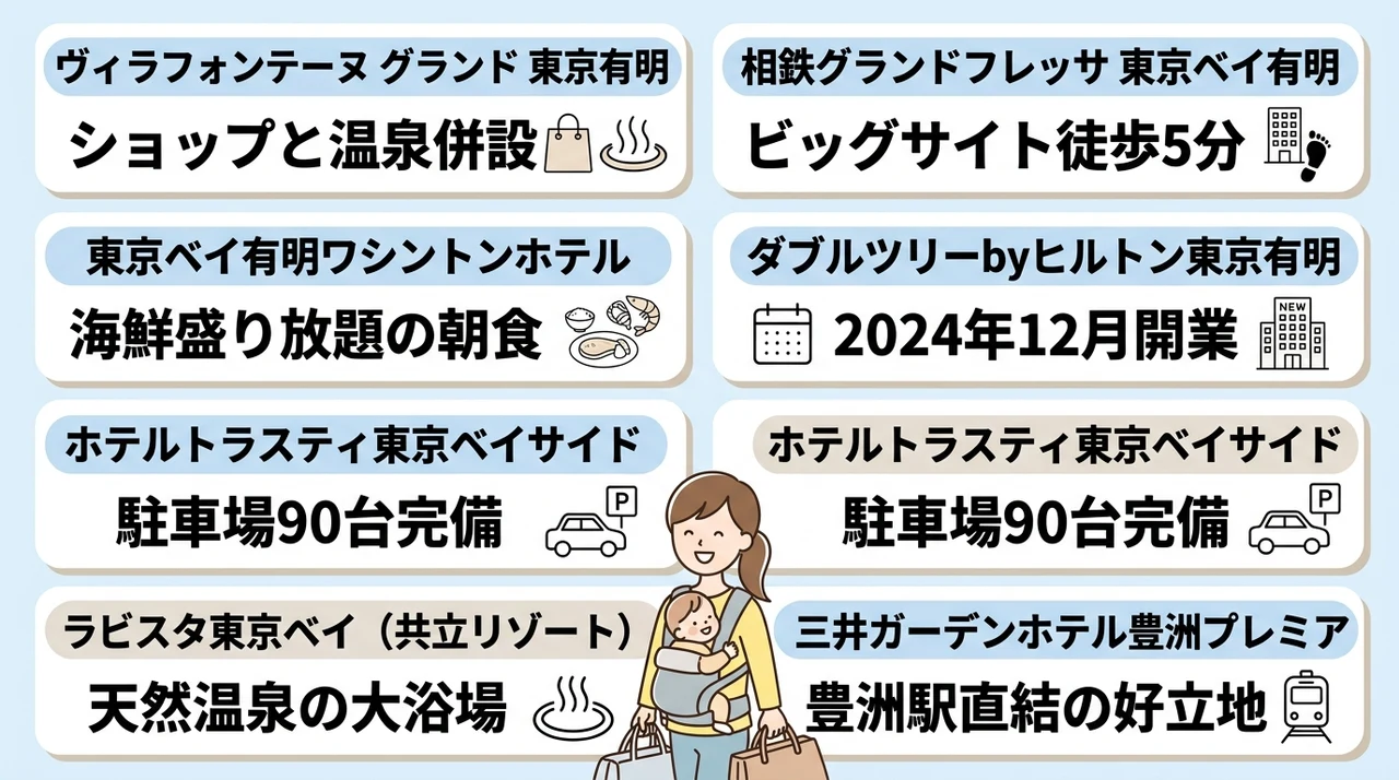東京ビッグサイト周辺で赤ちゃん連れにおすすめのホテル7選