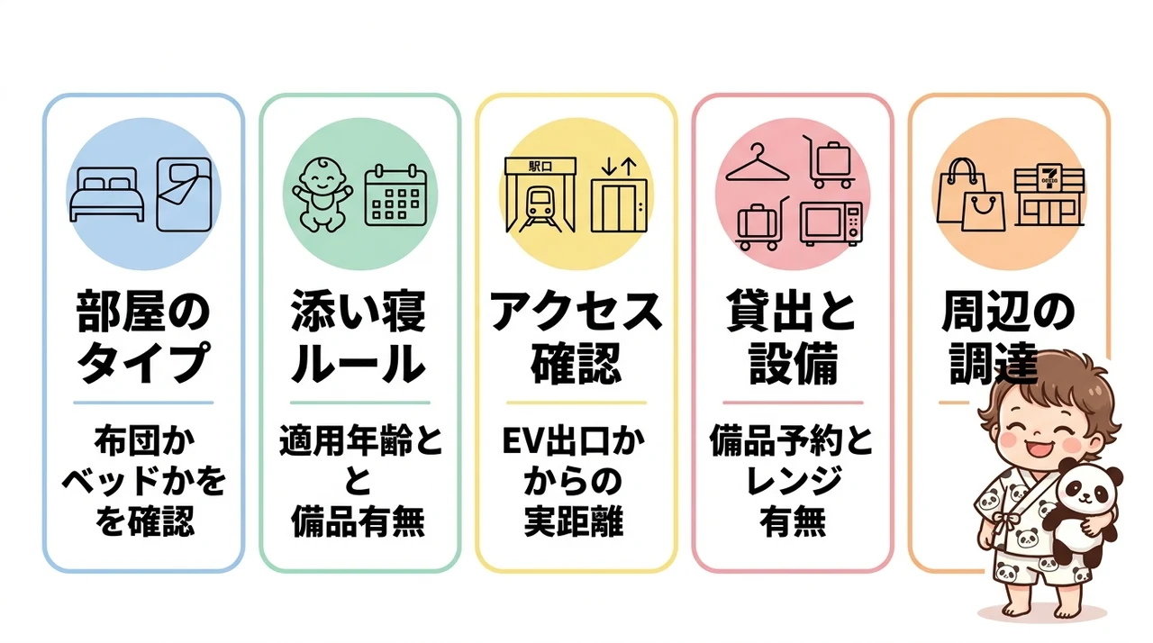 赤ちゃん連れホテル選びで重視すべき比較ポイント