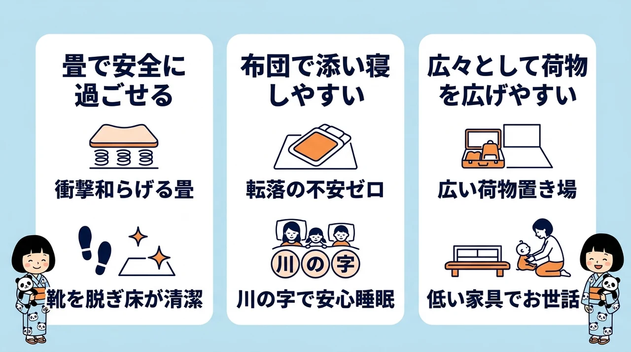 赤ちゃん連れに和室が最適な3つの理由