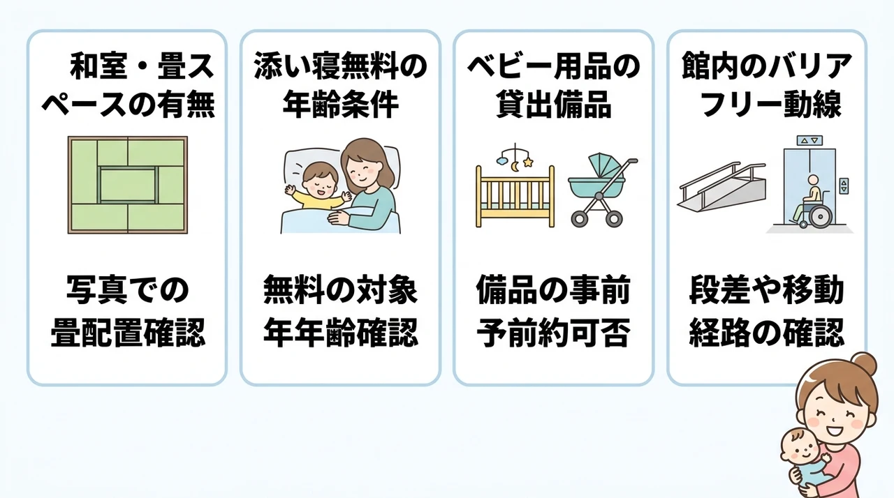 ホテル選びで確認したい4つのポイント