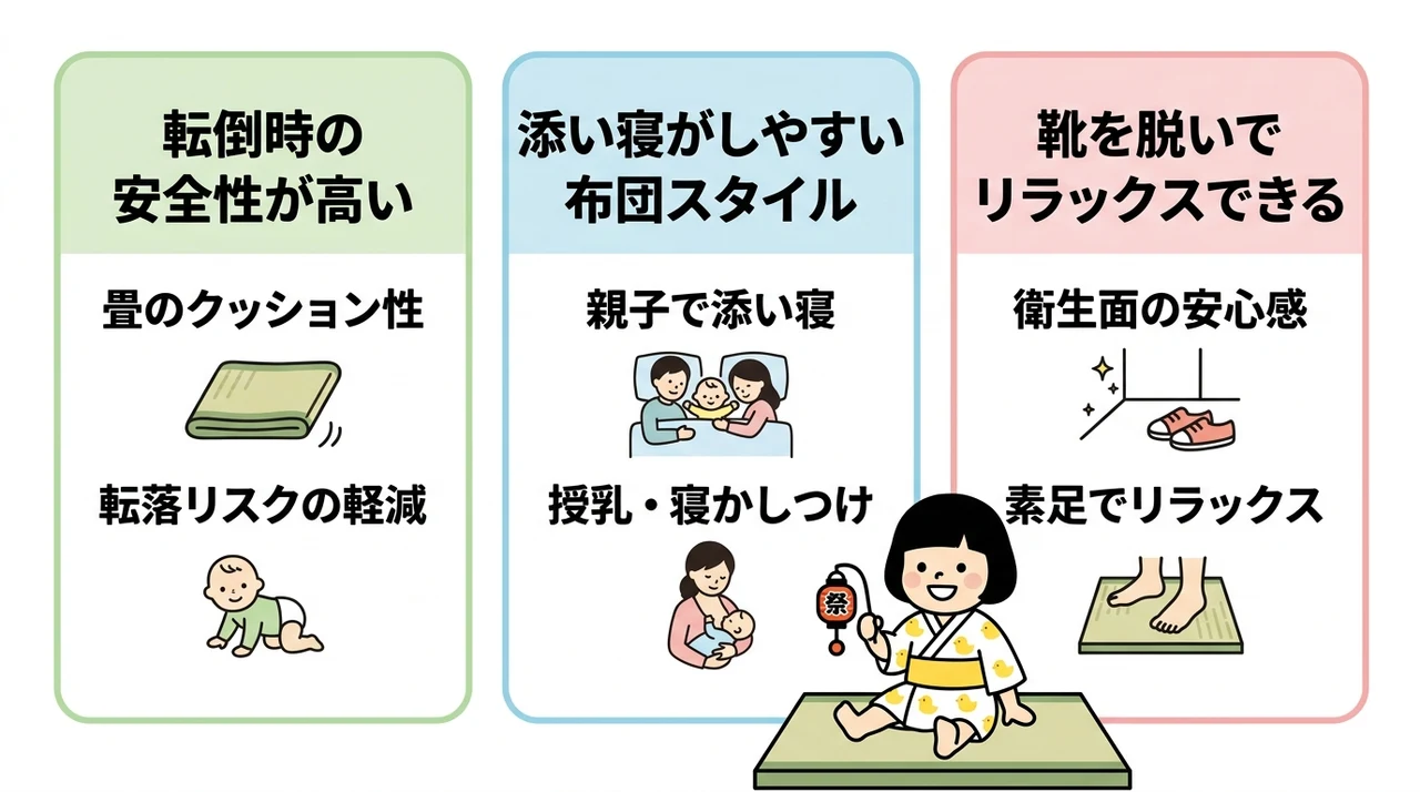 赤ちゃん連れが和室ホテルを選ぶべき3つの理由