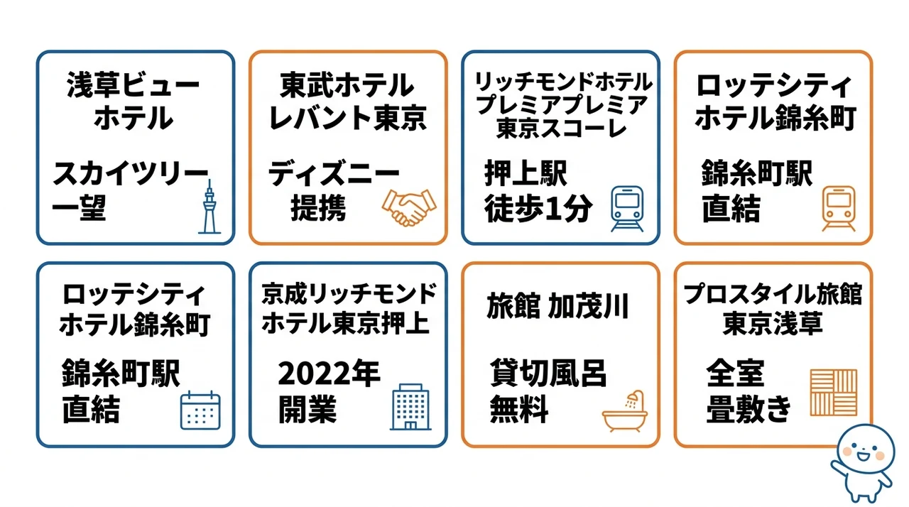 東京スカイツリー周辺で子連れ家族におすすめのホテル7選