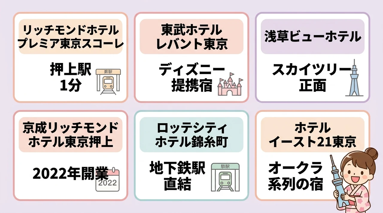 東京ソラマチ周辺で赤ちゃん連れに人気のホテル6選