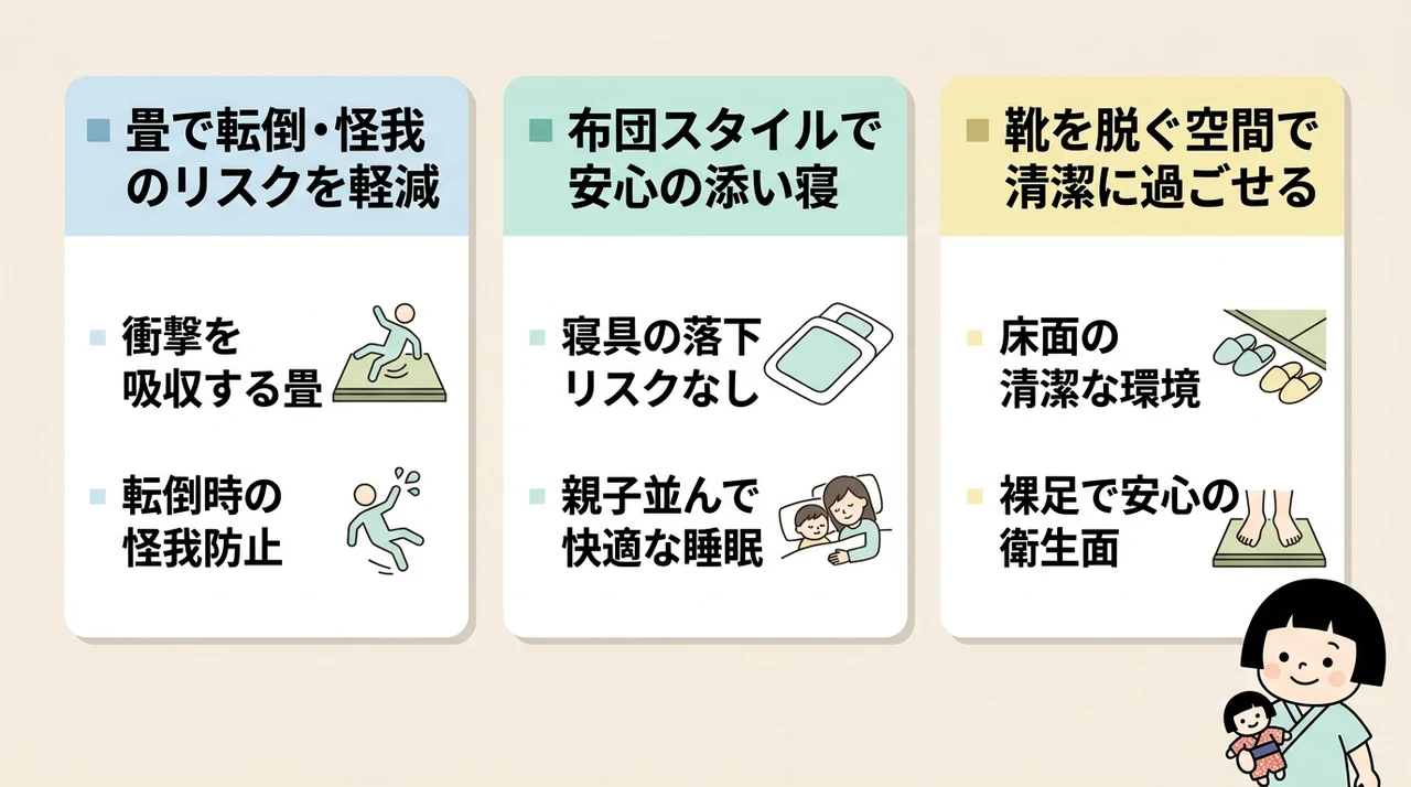 赤ちゃん連れが和室ホテルを選ぶべき3つのメリット