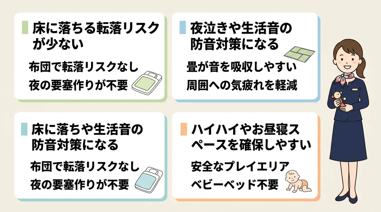 赤ちゃん連れが和室ホテルを選ぶべき3つのメリット