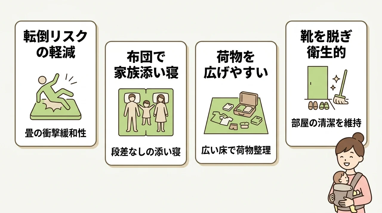 子連れファミリーに和室・畳スペースが選ばれる理由