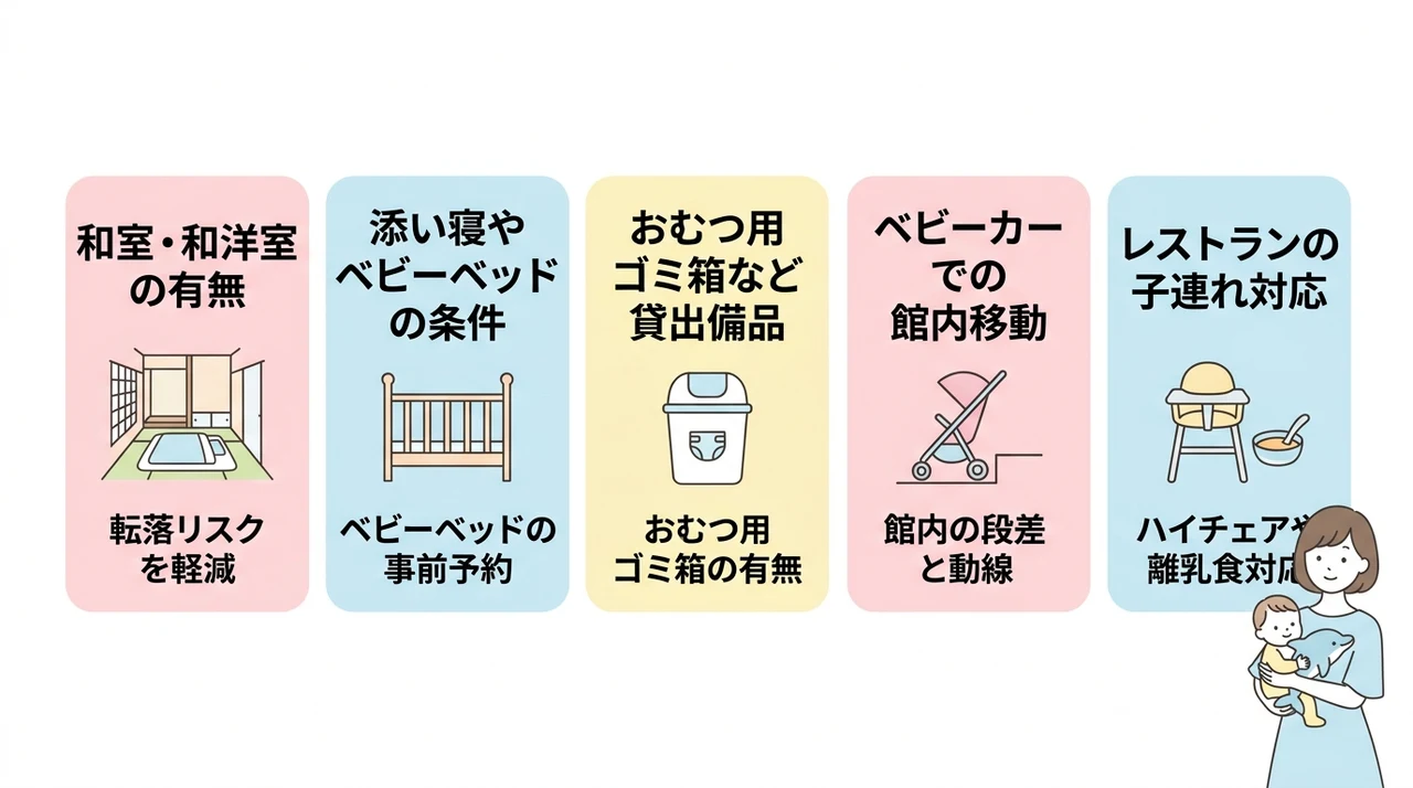 赤ちゃん連れに優しいホテルの選び方と確認ポイント