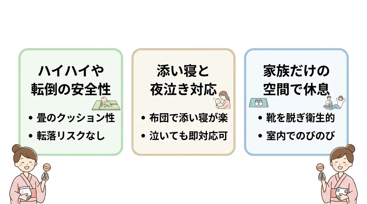 赤ちゃん連れ家族が和室ホテルを選ぶべき3つの理由