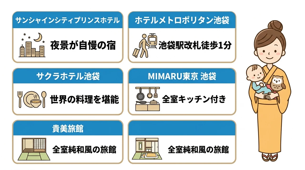 池袋で赤ちゃん連れにおすすめの和室・和洋室ホテル5選