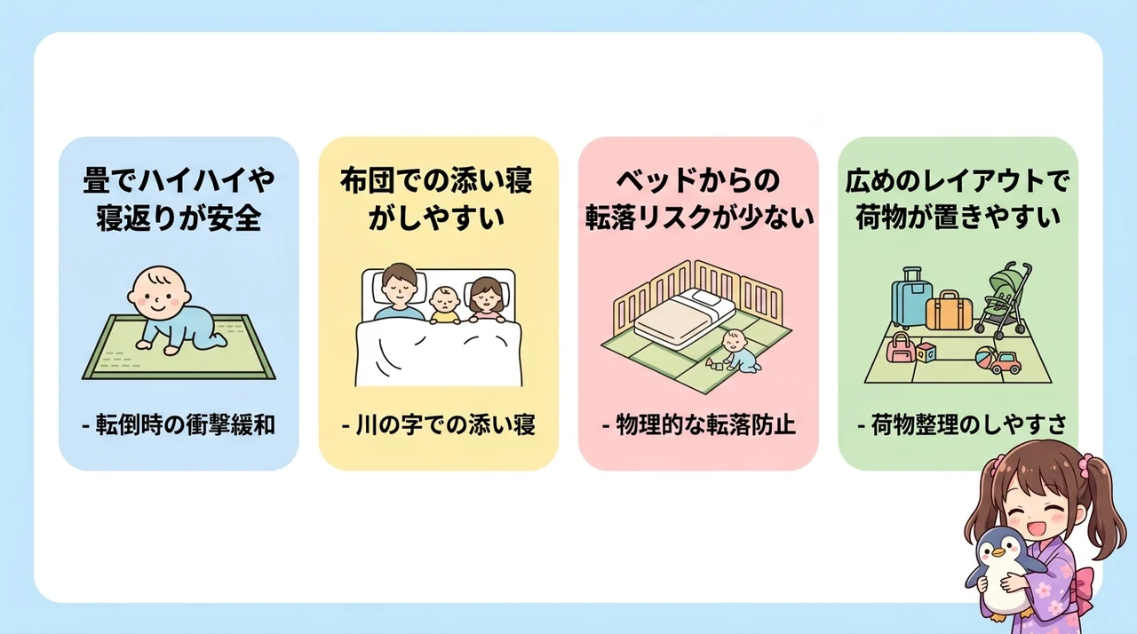 赤ちゃん連れ家族が和室ホテルを選ぶべき理由
