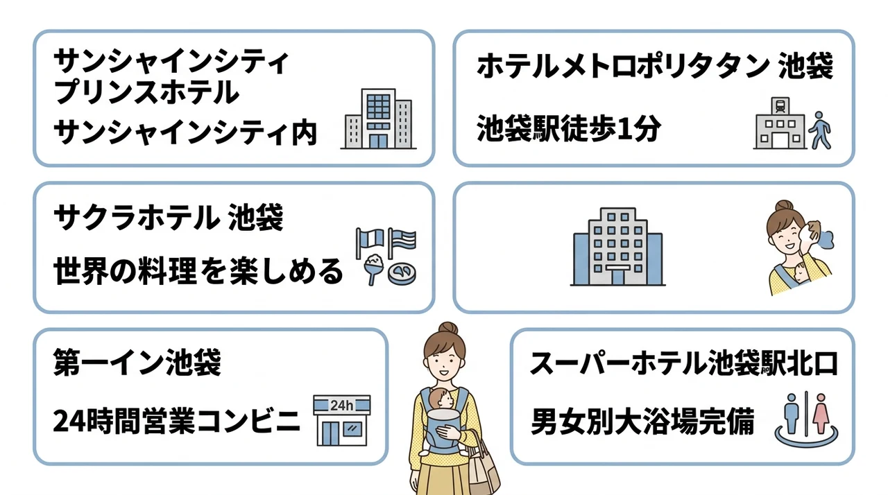 サンシャインシティ周辺で子連れにおすすめのホテル5選