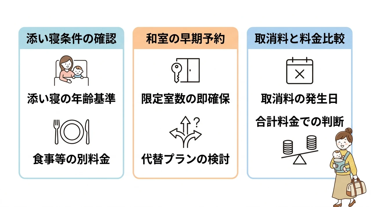 子連れホテル予約で後悔しないための注意点