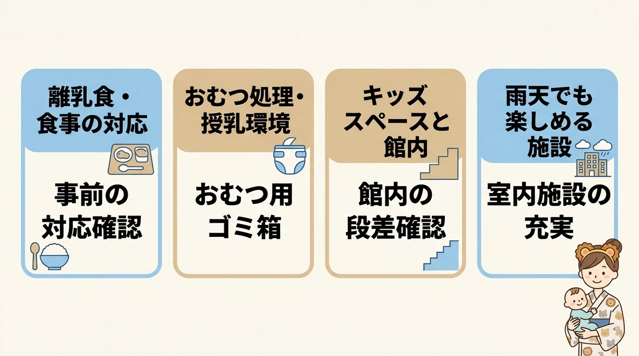 赤ちゃん連れ宿泊でありがちな不安を解消するホテルサービス