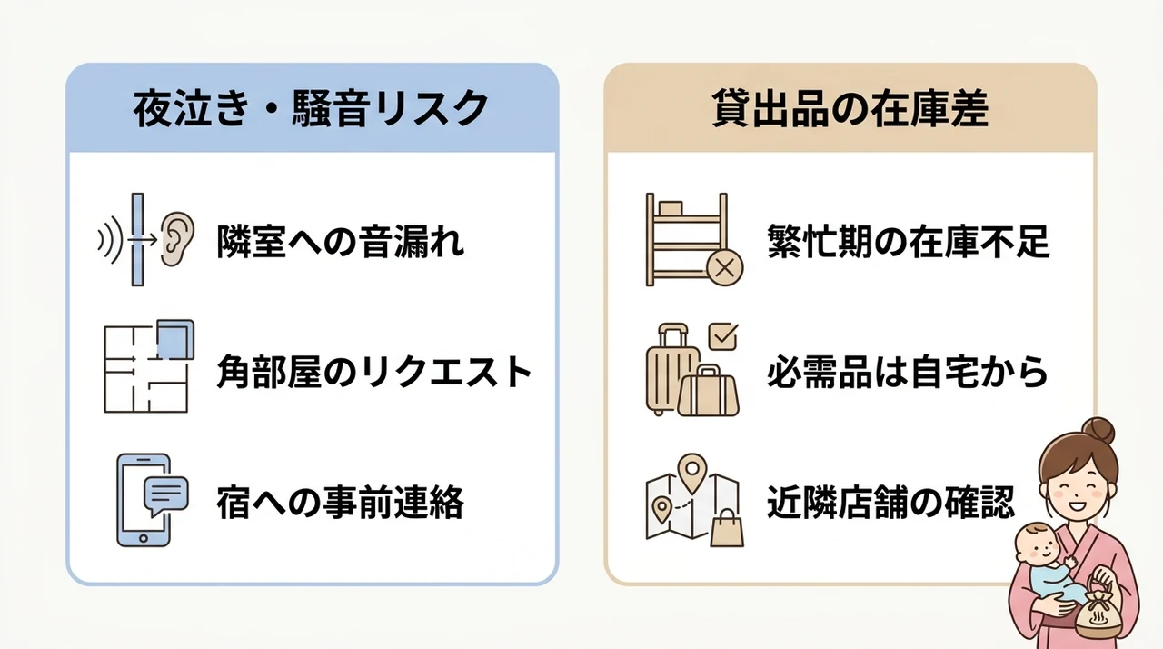 予約前に知っておきたい赤ちゃん連れ宿泊のデメリット