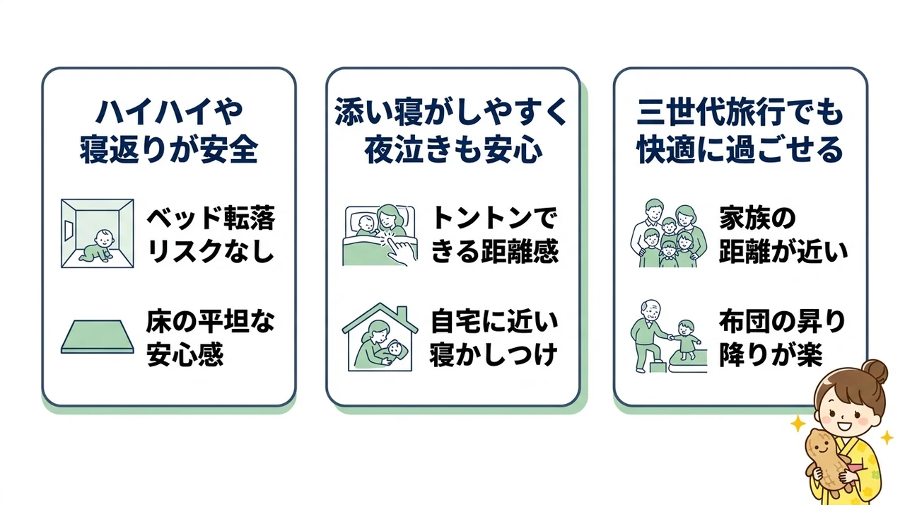 赤ちゃん連れが和室ホテルを選ぶ3つのメリット