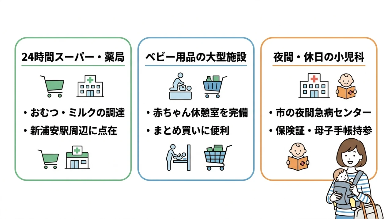 緊急時に備えて覚えておきたい周辺の買い出しスポット