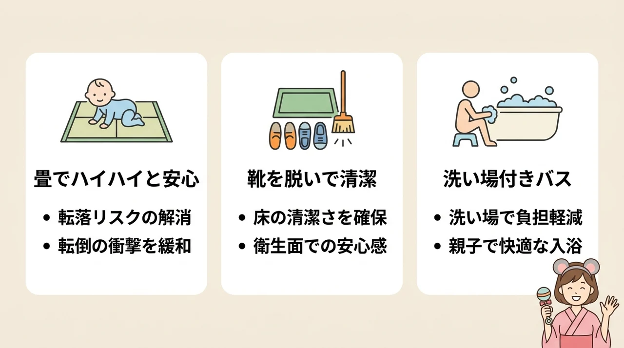 赤ちゃん連れ家族が和室ホテルを選ぶべき3つのメリット