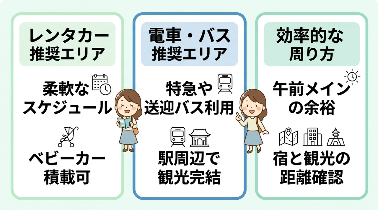 移動手段別に見る栃木の子連れ旅モデルプラン