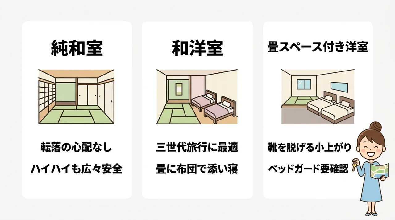 子連れ旅行で知っておきたい客室タイプ別の安心ポイント