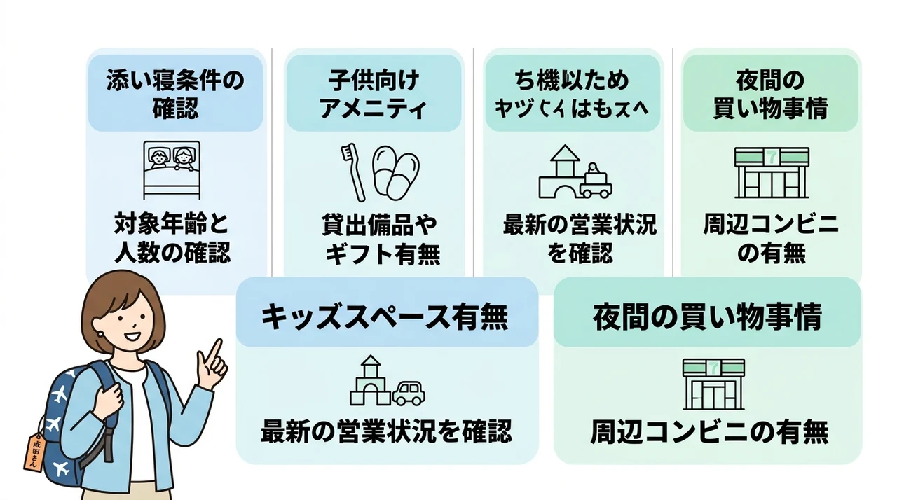 子連れ宿泊で確認したい設備とサービス