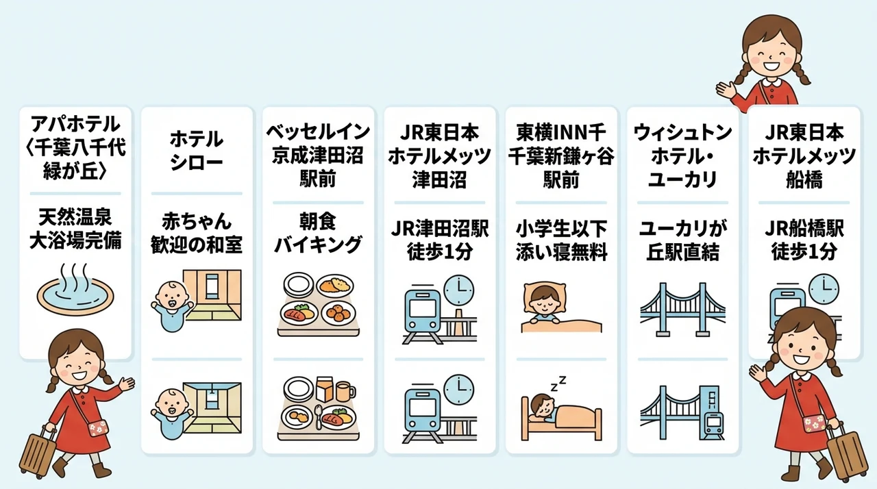 ふなばしアンデルセン公園から車で15分圏内の子連れおすすめホテル7選