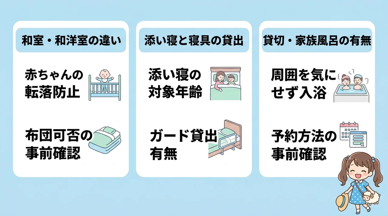 客室タイプで失敗しないための3つの確認ポイント