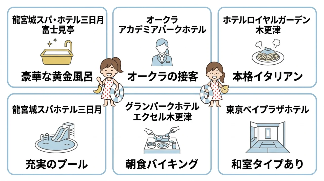 木更津で赤ちゃん連れにおすすめのホテル6選