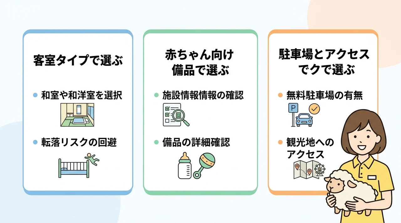 君津で子連れに優しいホテルを選ぶ3つのポイント