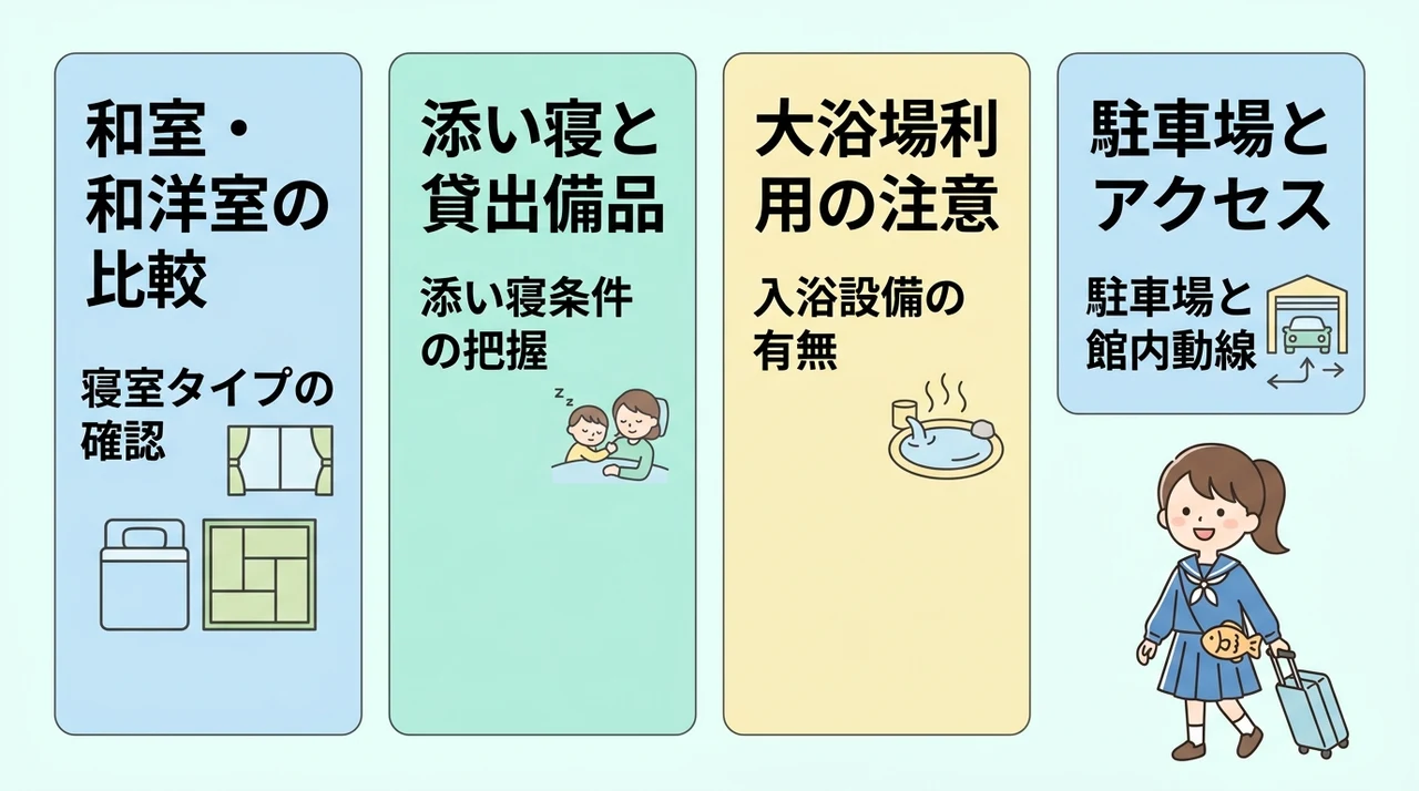 子連れホテル選びで確認すべき客室タイプと設備のポイント