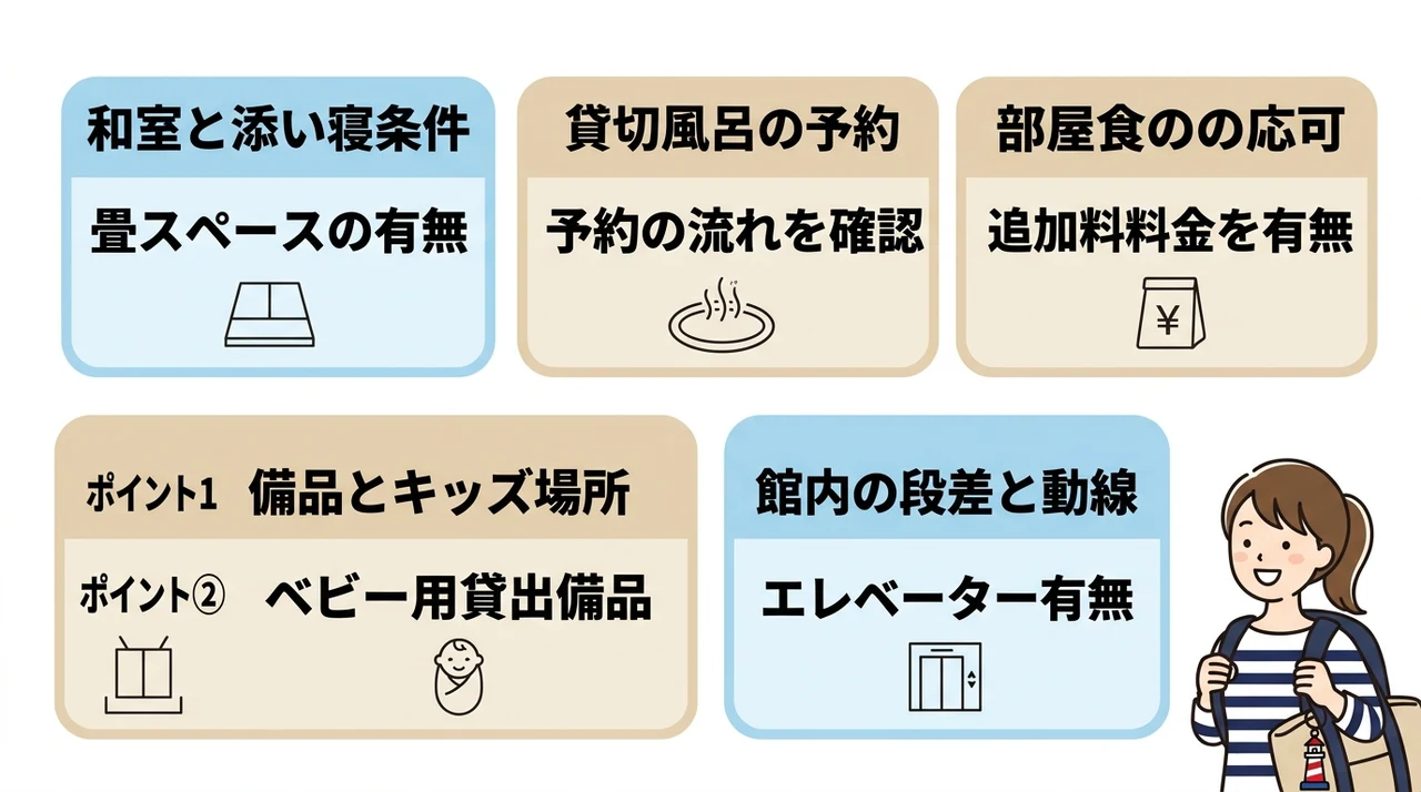 犬吠埼で子連れ宿を選ぶ際の絶対条件と確認ポイント
