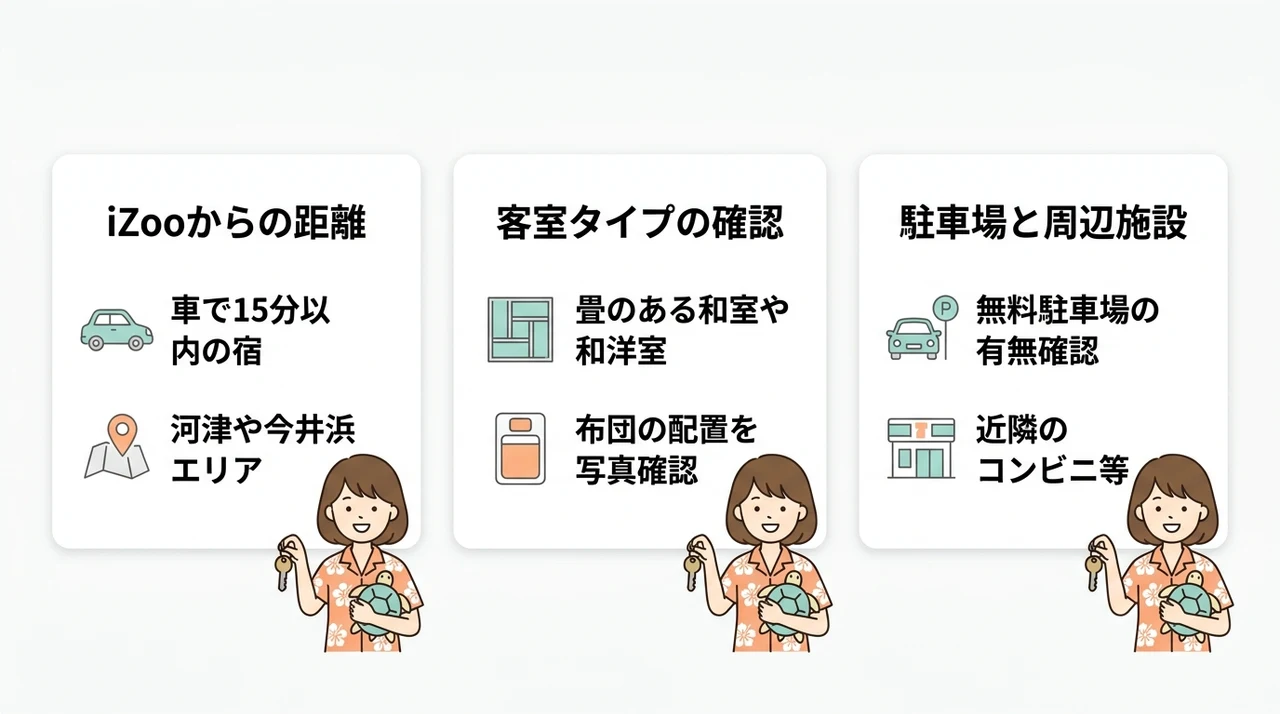 iZoo周辺のホテル選びで失敗しないための3つの基本条件