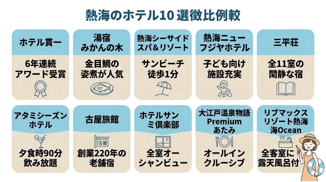 熱海サンビーチ徒歩圏内のおすすめホテル10選
