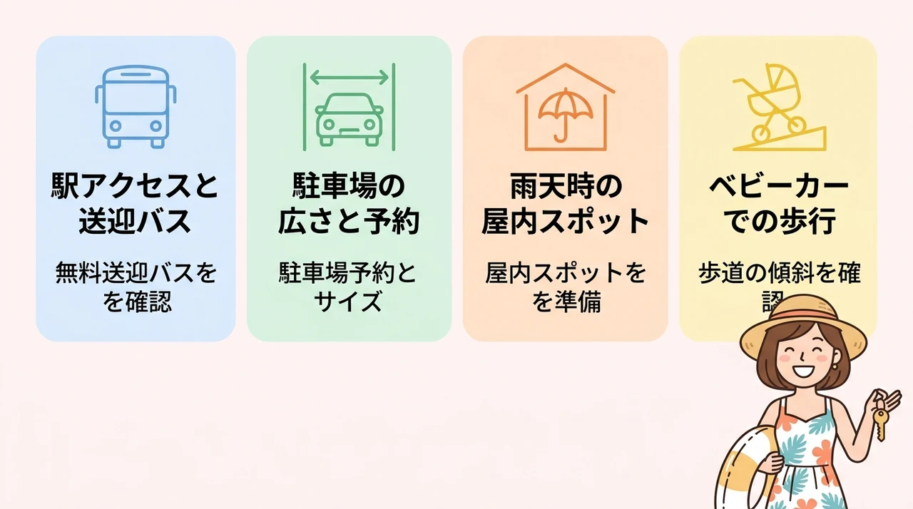 子連れ旅行の負担を減らす周辺環境と移動手段