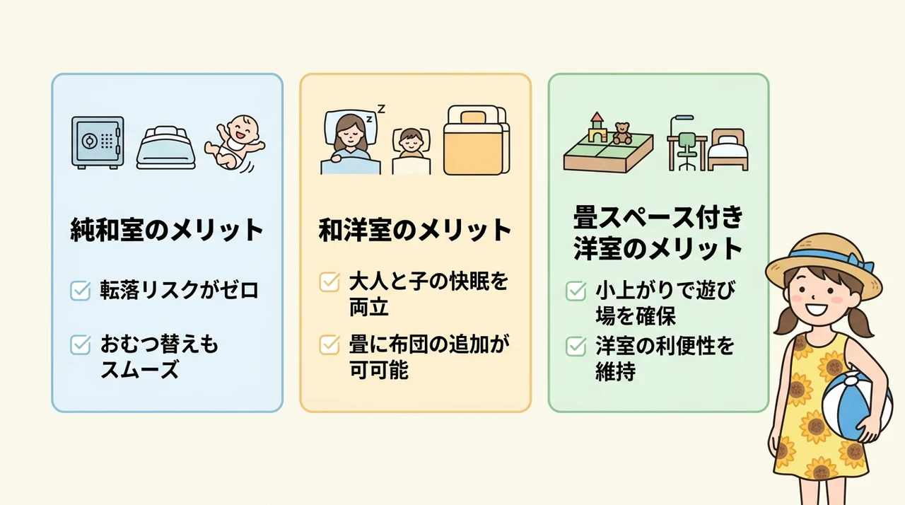 客室タイプ別に見る子連れ・赤ちゃん連れの安心ポイント