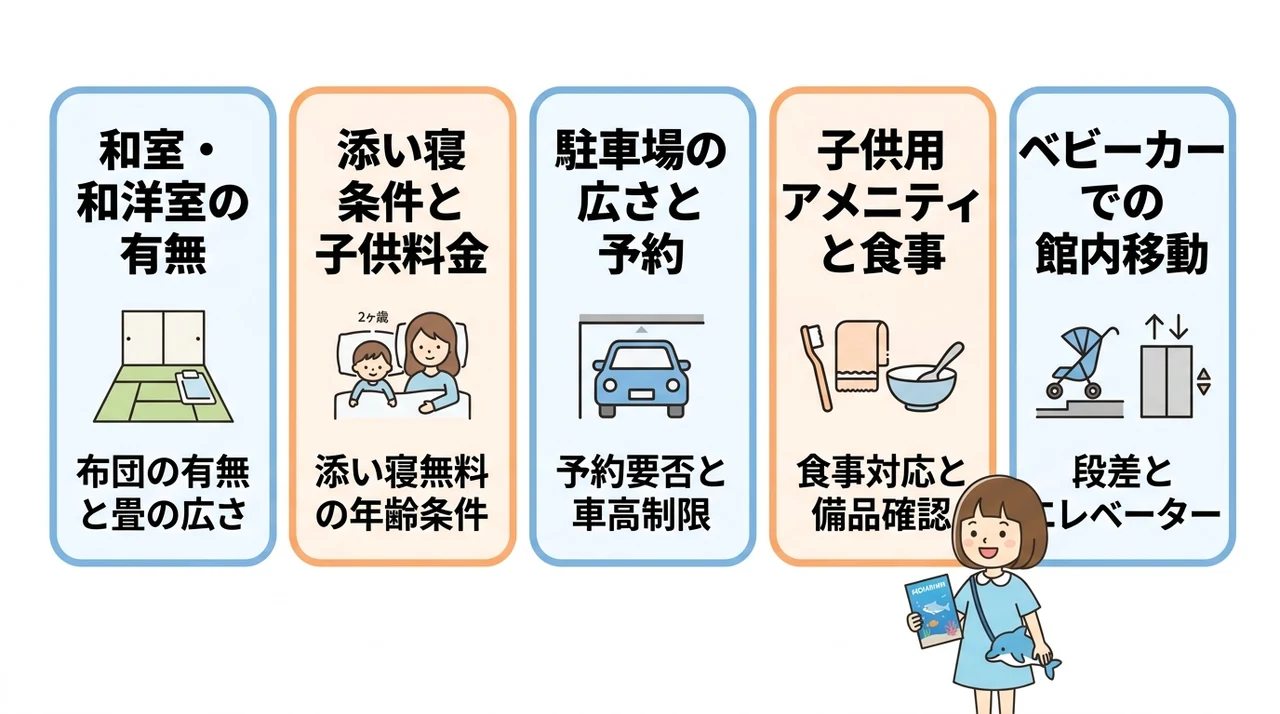 子連れ宿選びで確認したい5つの設備ポイント
