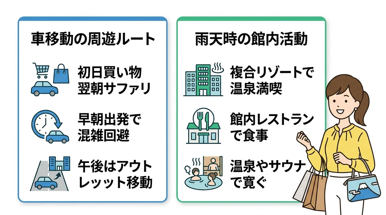 富士サファリパークと組み合わせる宿泊プランの考え方