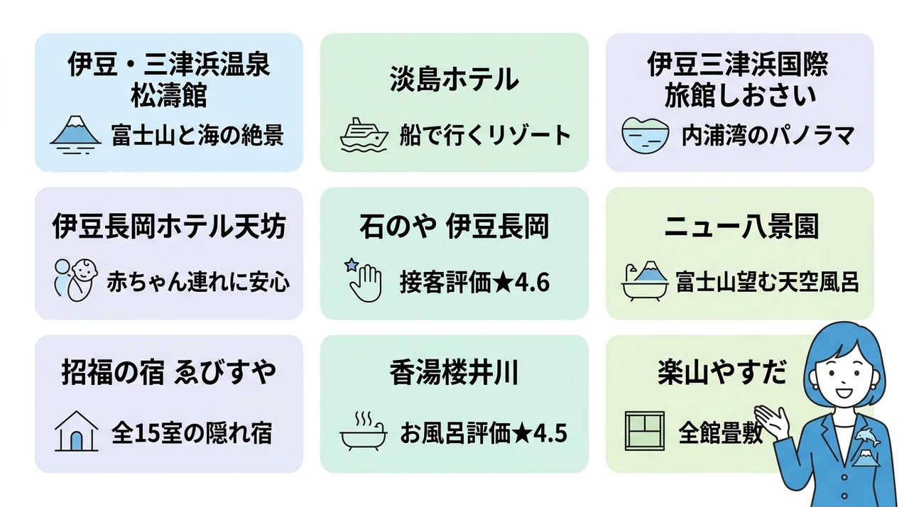 子連れ家族におすすめの伊豆・三津シーパラダイス周辺ホテル9選